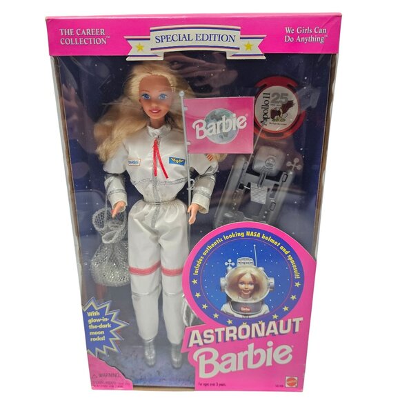 Special Edition Astronaut Barbie Doll The Career Collection Acc. Moon Rocks - Picture 1 of 6